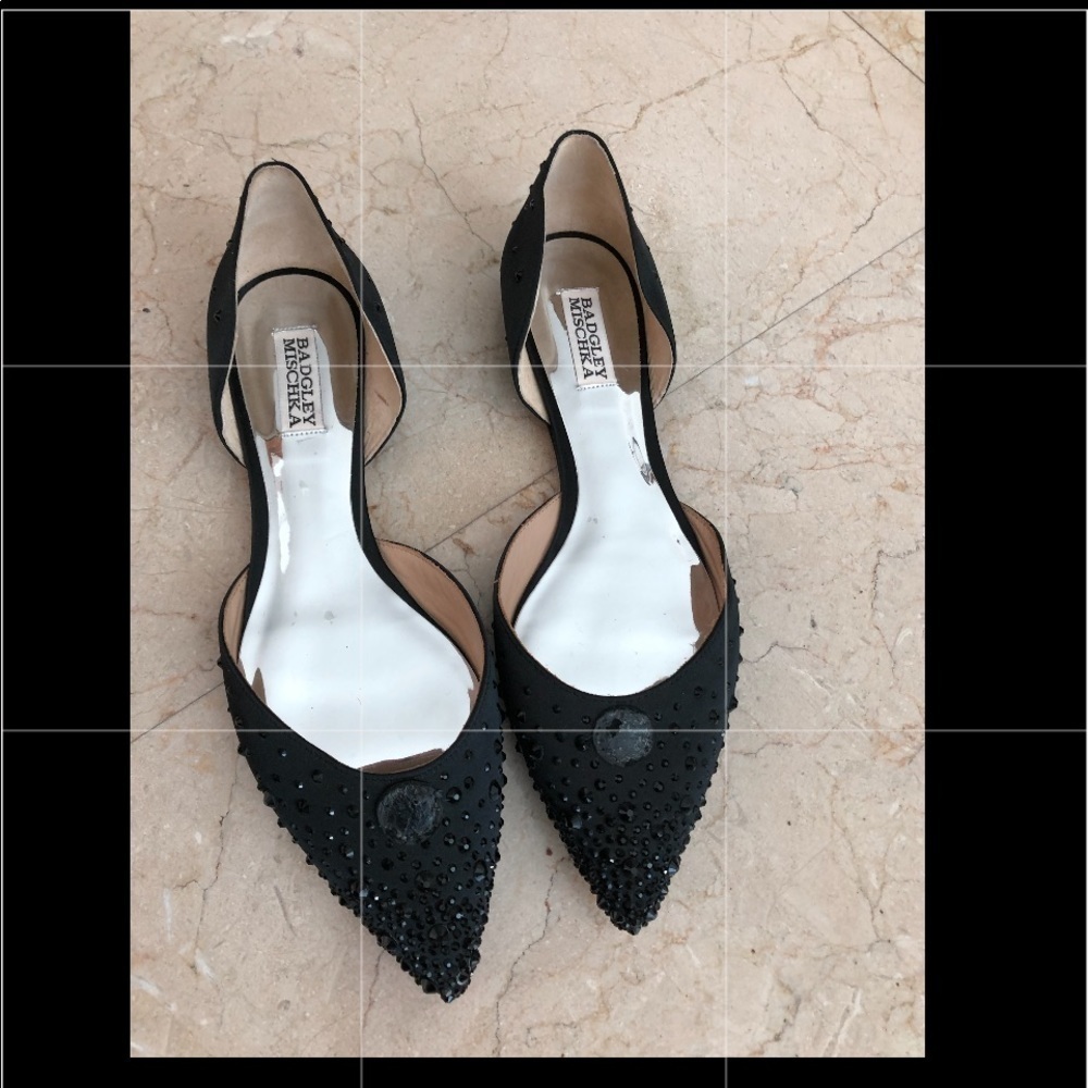 Badgley Miscka Women’s Haddie Loafer Flat Missing The Front Crystal Flower